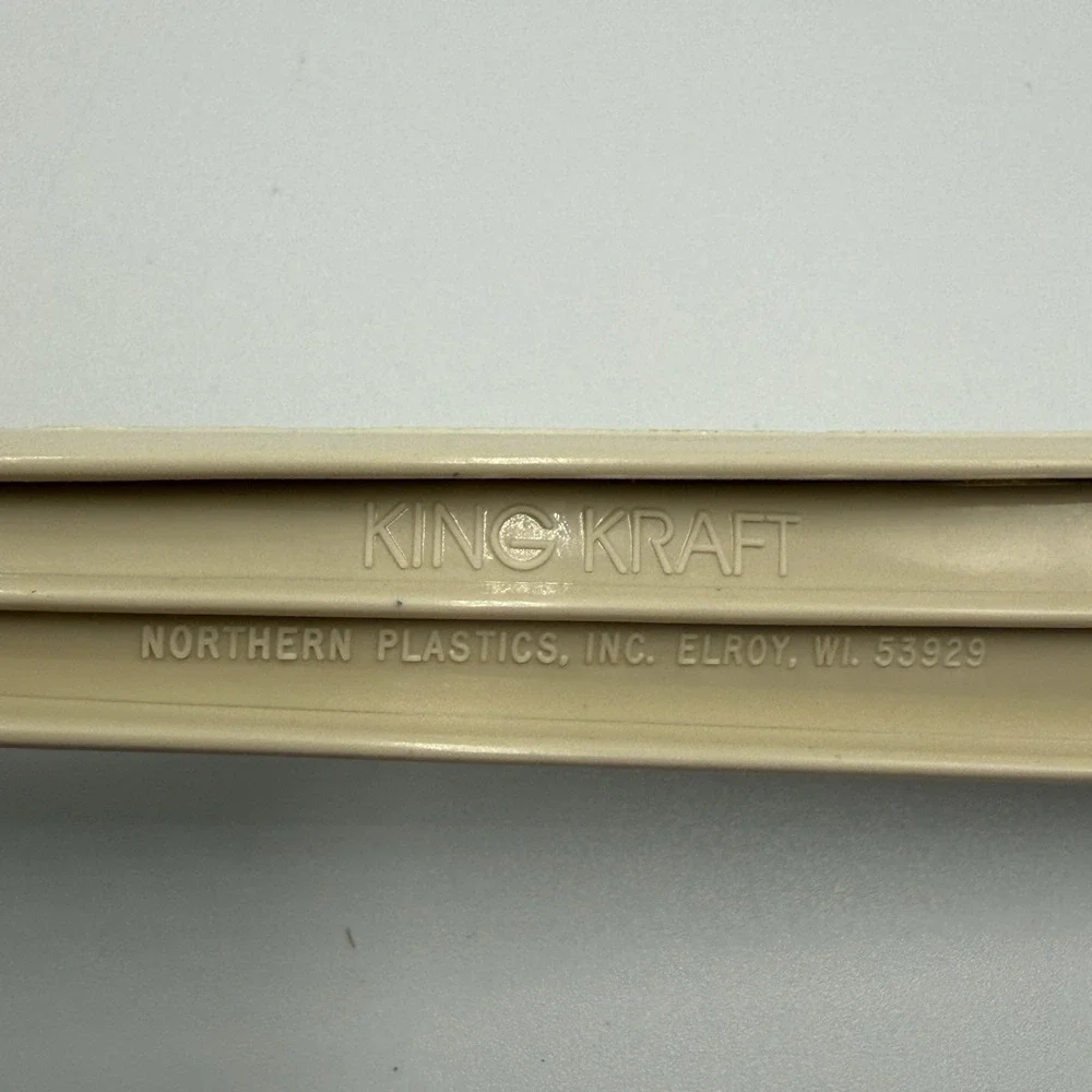 Vintage‎ King Kraft Kitchen Utensil Set Beige Plastic USA Made (3-Piece)